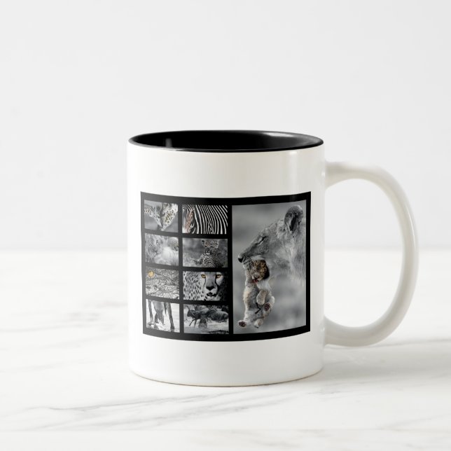 Tasse 2 Couleurs Wildlife Animals (Droit)