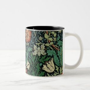 Tasse 2 Couleurs William Morris Compton Floral Art Nouveau Motif