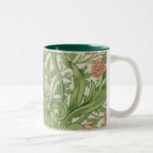 Tasse 2 Couleurs William Morris Iris Fleurs Volages Oiseaux Bleus