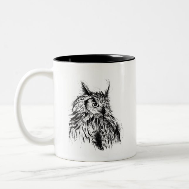 Tasse 2 Couleurs Wisdom Owl (Gauche)