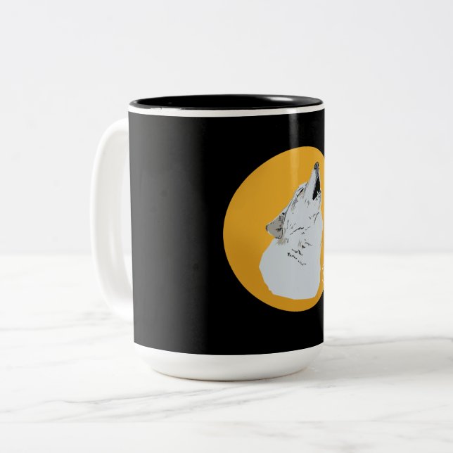 Tasse 2 Couleurs Wolf & Moon (Devant gauche)