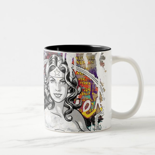 Tasse 2 Couleurs Wonder Woman Collage 6 (Droit)