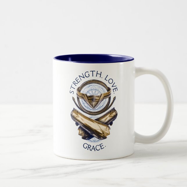 Tasse 2 Couleurs Wonder Woman Tiara, Lasso et Bracelets (Droit)