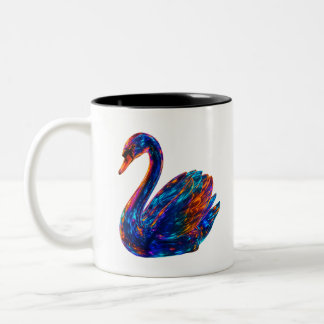 Tasse 2 Couleurs Wonderful Swan - Art unique