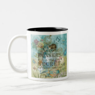 Tasse 2 Couleurs Wonderland - Citation de bonkers - Alice In Wonder