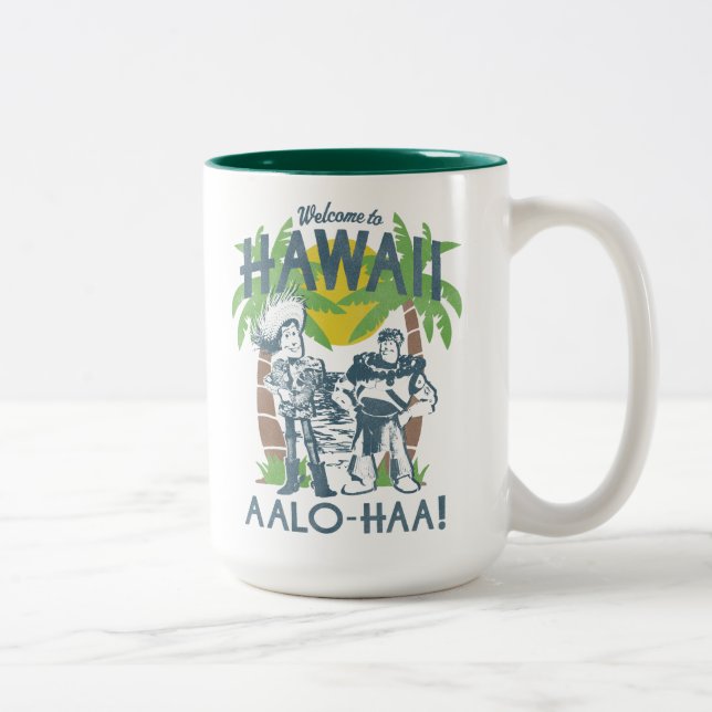 Tasse 2 Couleurs Woody et Buzz - Bienvenue à Hawaii (Droit)