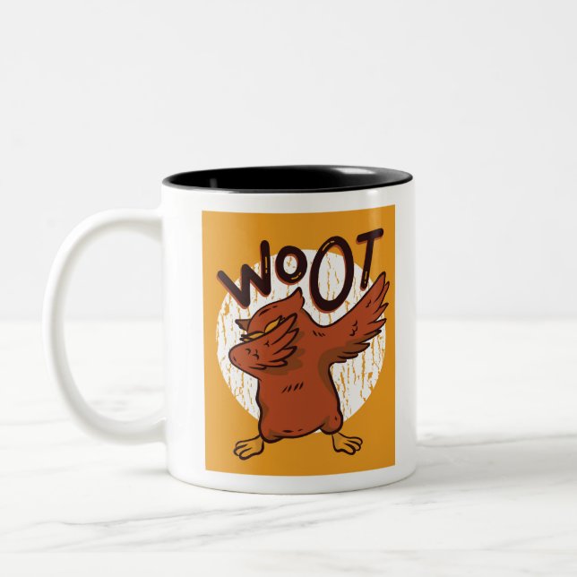 Tasse 2 Couleurs Woot Owl (Gauche)