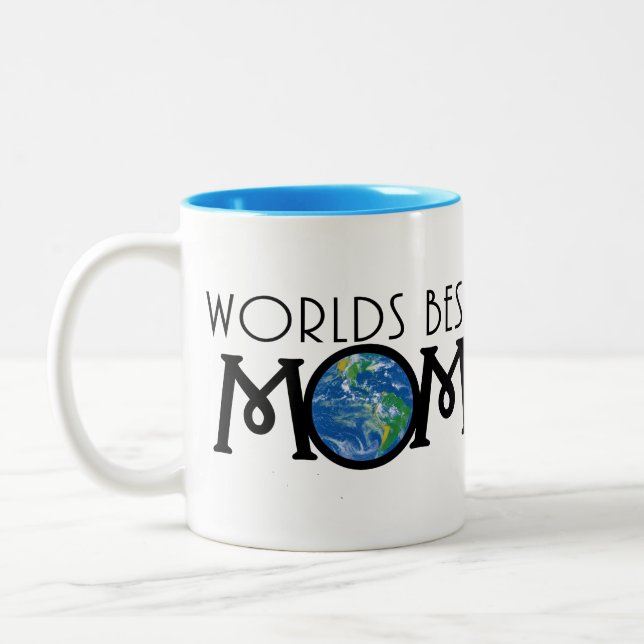 Tasse 2 Couleurs Worlds Best Mom 11oz (Gauche)