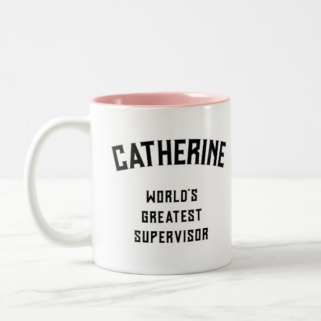 Tasse 2 Couleurs World's Greatest Supervisor (Gauche)