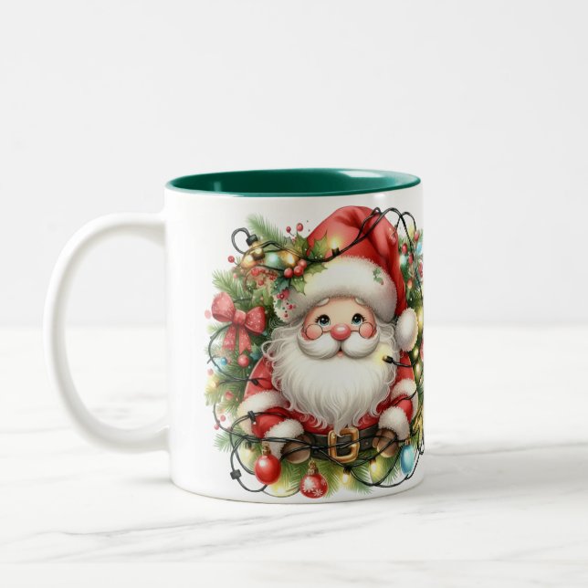 Tasse 2 Couleurs Wrapped Up Santa (Gauche)