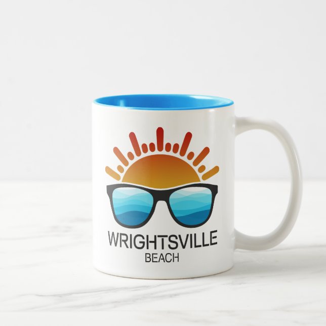 Tasse 2 Couleurs Wrightsville Beach North Carolina Sunglasses (Droit)