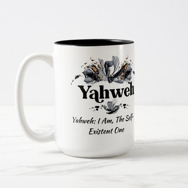Tasse 2 Couleurs Yahweh | Noms de Dieu Café chrétien dévotionnel (Gauche)