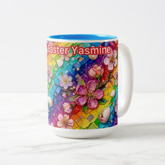 Tasse 2 Couleurs YASMINE ~ EASTER FLOWERS ~ Very Sweet ~