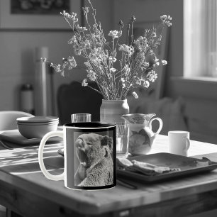 Tasse 2 Couleurs Yawning Koala, une citation drôle