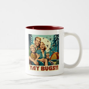 Tasse 2 Couleurs Yay Bugs Camping Funny