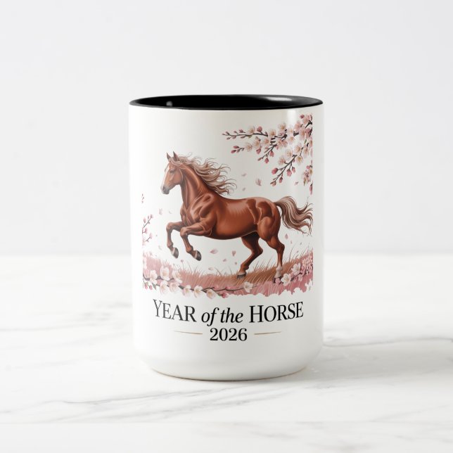 Tasse 2 Couleurs Year of the Horse 2026 (Centre)