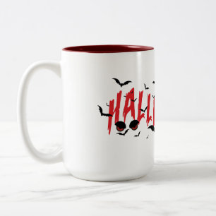 Tasse 2 Couleurs Yeux effrayants, ambiance d'Halloween