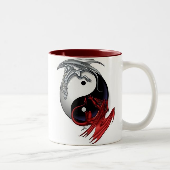 Tasse 2 Couleurs Ying Yang (Droit)