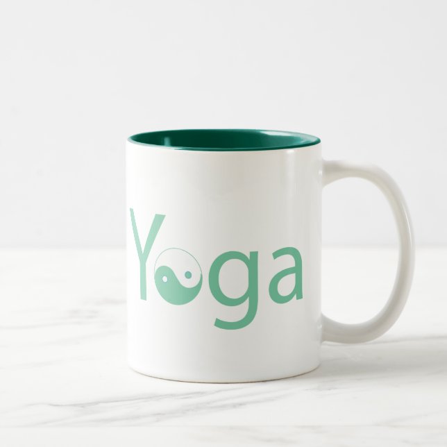 Tasse 2 Couleurs Yoga avec Yin Yang (Droit)