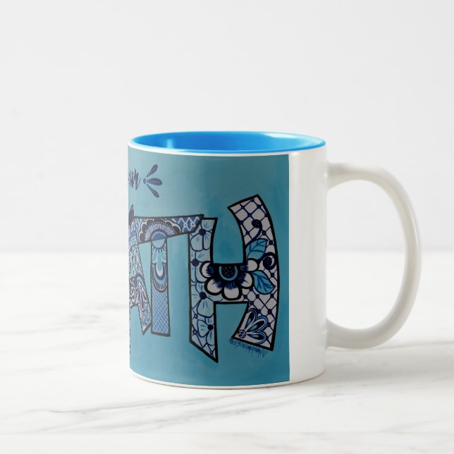 Tasse 2 Couleurs Yoga mantra (Droit)