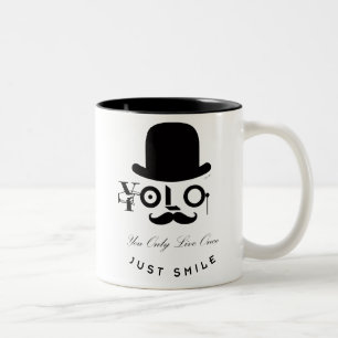 Tasse 2 Couleurs YOLO : Vous Ne Vivez Qu'Une Fois - Souris !