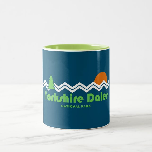 Tasse 2 Couleurs Yorkshire Dales National Park Retro (Centre)