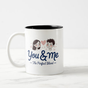 Tasse 2 Couleurs You & Me - Le Mélange Parfait   Romantique
