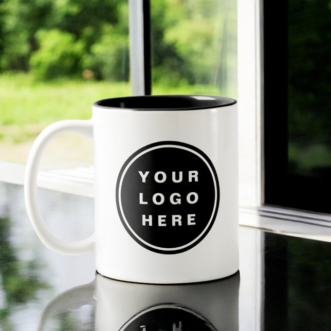 Tasse 2 Couleurs Your Business Logo Promoteur Business Company (Créateur téléchargé)