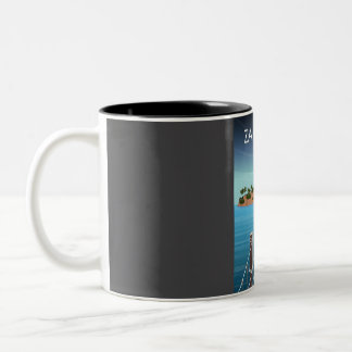Tasse 2 Couleurs Zakynthos Grèce île grecque affiche de voyage
