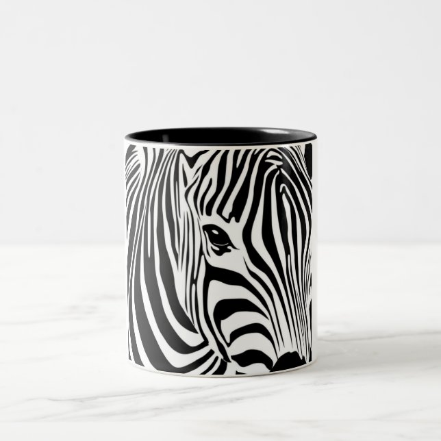 Tasse 2 Couleurs Zebra Head (Centre)