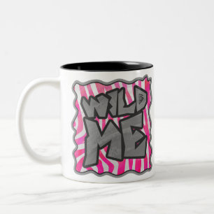 Tasse 2 Couleurs Zebra Hot Rose et White Wild Me