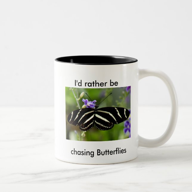 Tasse 2 Couleurs Zebra Longwing Butterfly Mug. (Droit)