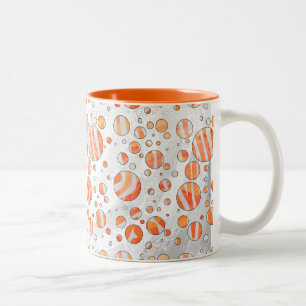 Tasse 2 Couleurs Zebra Orange et White Polka Dot