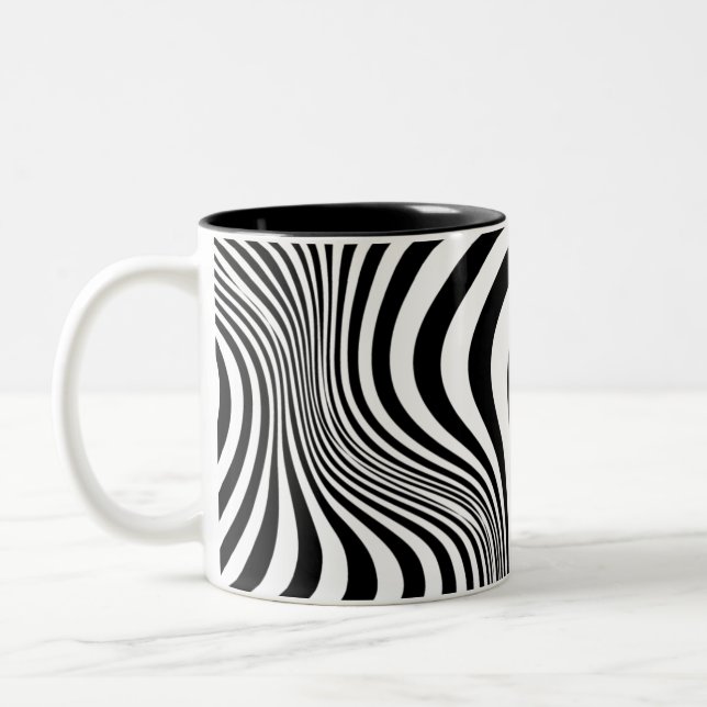 Tasse 2 Couleurs Zebra Skin Print Texture Motif-88488 (Gauche)