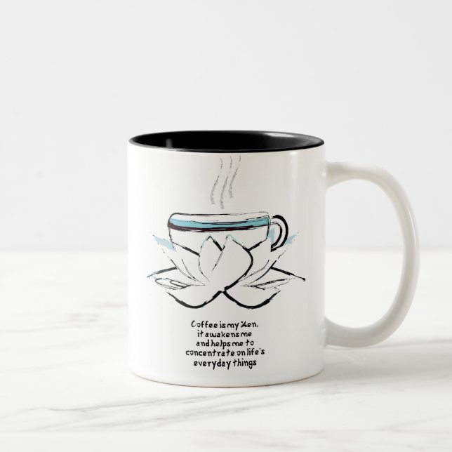 Tasse 2 Couleurs zen de café (Droit)