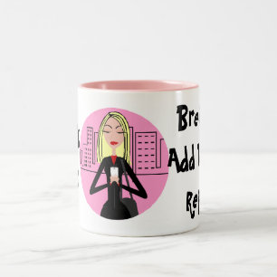 Tasse 2 Couleurs Zen de travail : Respirez, ajoutez la vodka, la