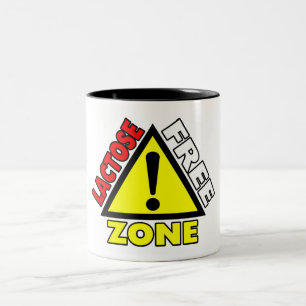 Tasse 2 Couleurs Zone sans lactose (laiterie libre)