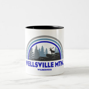 Tasse 2 Couleurs Zone sauvage de la montagne de Wellsville Utah Cer