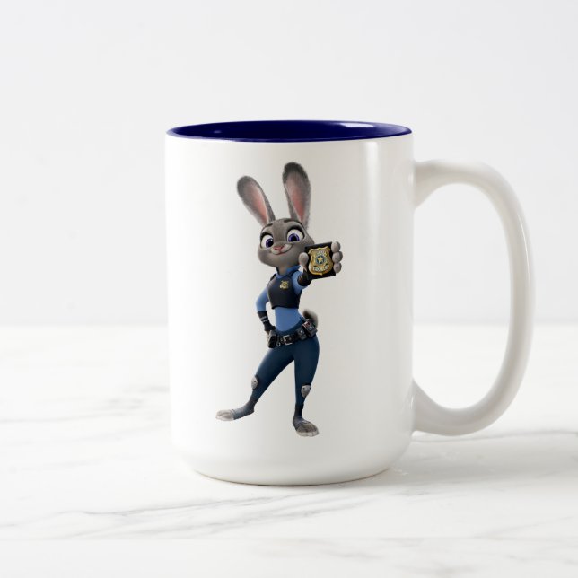 Tasse 2 Couleurs Zootopia | Judy Hopps - Affichage d'un insigne (Droit)