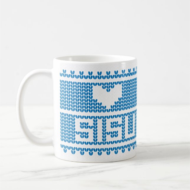 Tasse 2 de Knit de coeur de Sisu (Gauche)