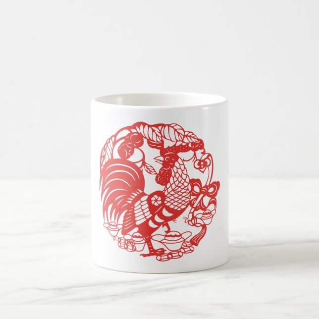 Tasse 2 de l'année 2017 de coq de Papercut de (Centre)