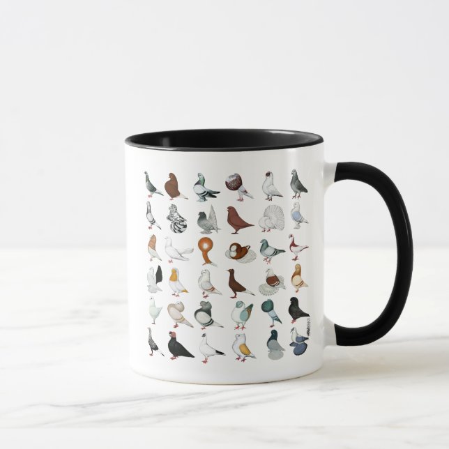 Tasse 36 races de pigeon (Droite)