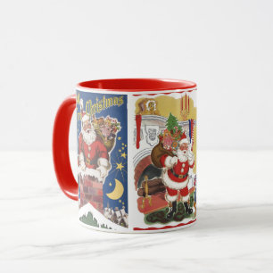 Tasse 3 Pères Noël vintage de La Nuit avant Noël