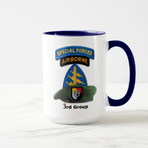 Tasse 3e Groupe des forces spéciales Berets verts Vis de