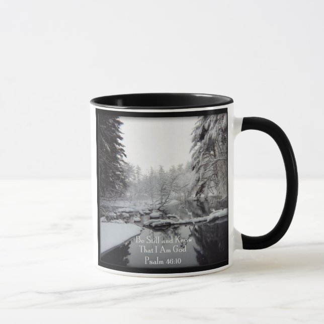 Tasse 46:10 de psaume - scène d'hiver (Droite)