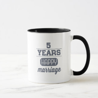 Tasse 5 ans de mariage heureux