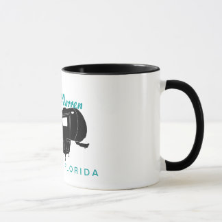 Tasse 5ème Graphique de silhouette de la roue rv