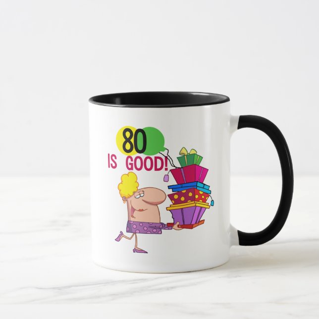 Tasse 80 est de bons T-shirts et cadeaux d'anniversaire (Droite)
