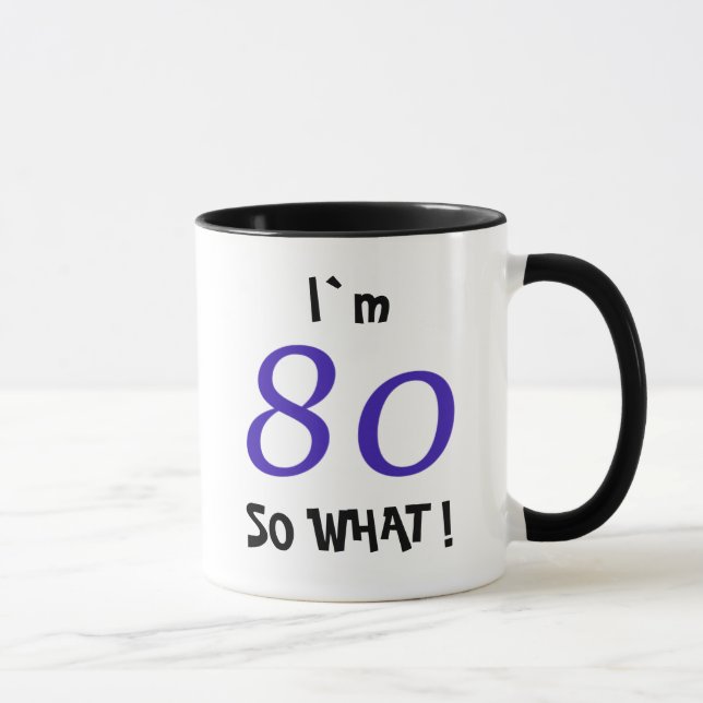 Tasse 80e anniversaire drôle cadeau inspirationnel Alors (Droite)