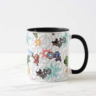 Tasse 8Bit Avengers Attaquent